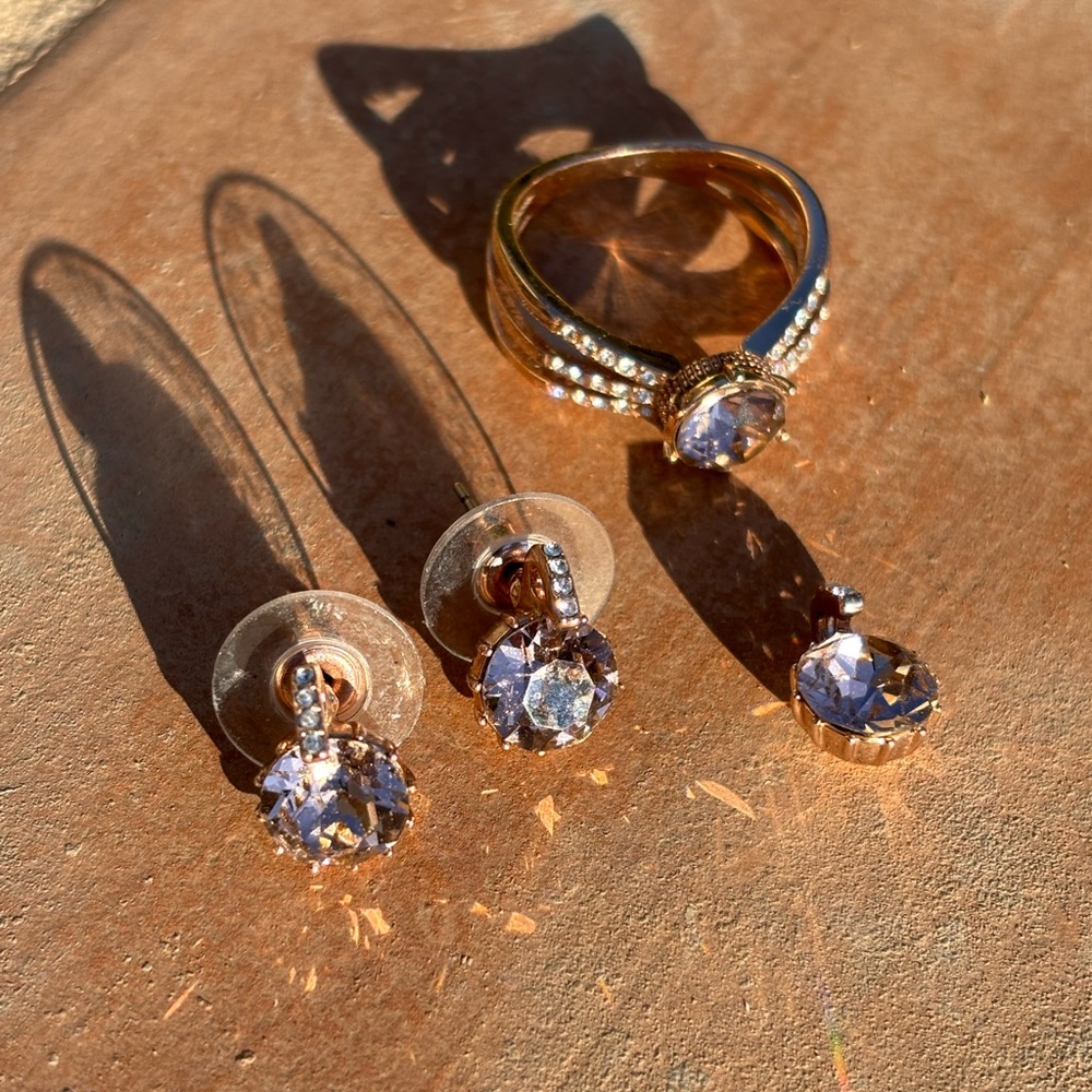 Pink Swarovski Jewelry Set